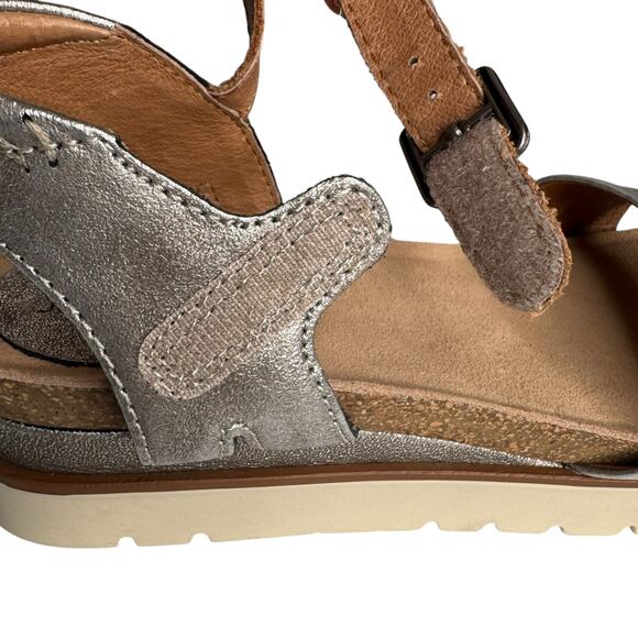 Josef Seibel Clea Platform Sandals - Metallic Silver - Size 36 (US 6.5) - Picture 7 of 10